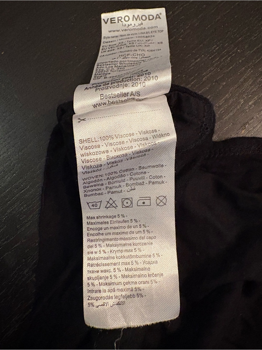Vintage Vero Moda Black Grommet Shoulder Racer Back Tank Top - Picture 9 of 9